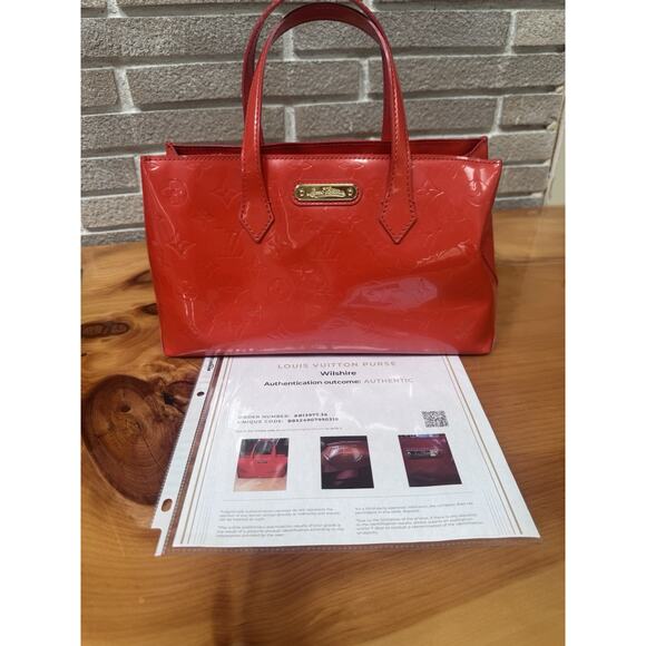 Louis Vuitton Wilshire Monogram Shoulder Bag PM Red Leather - Picture 5 of 7